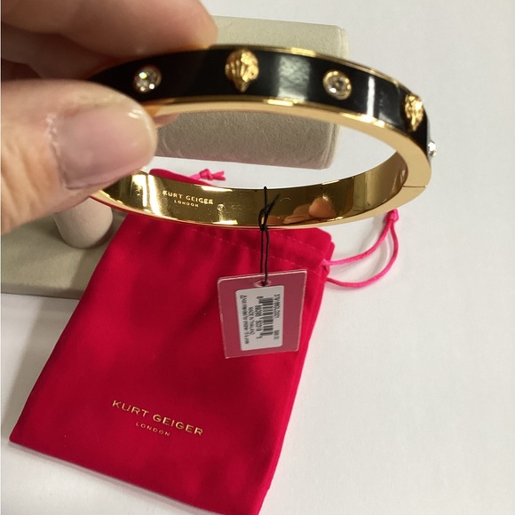 Kurt Geiger Black and Gold Bangle, NWT - Picture 2 of 6